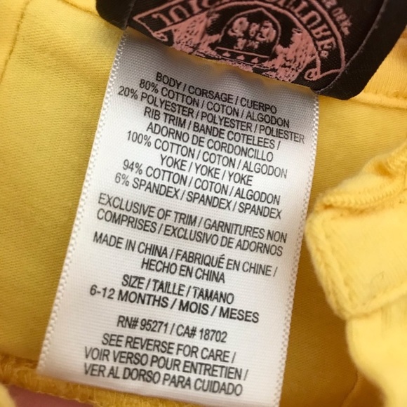 Couture Soft Yellow Terry Baby Romper - Picture 7 of 7